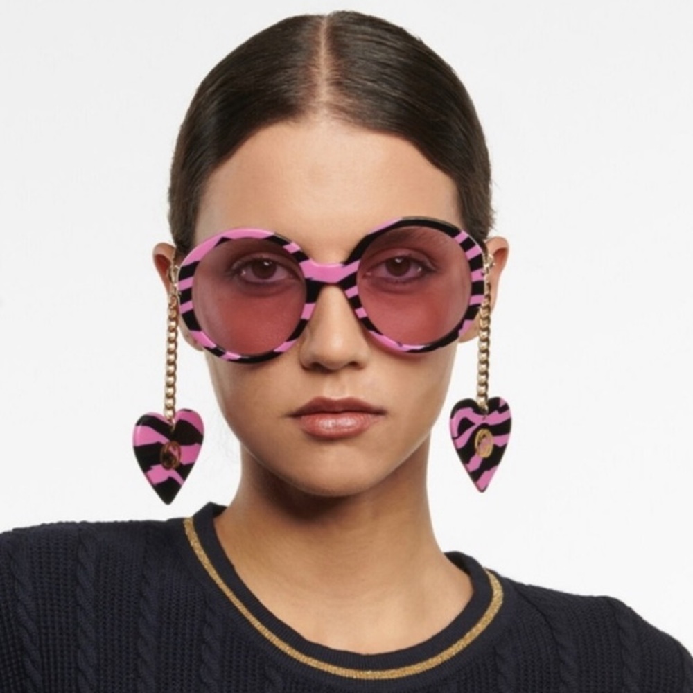 Gucci Zebra Print Charm Sunglasses